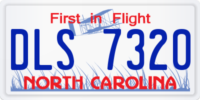 NC license plate DLS7320