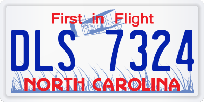 NC license plate DLS7324