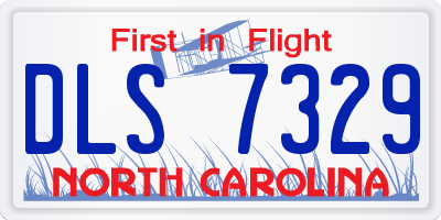 NC license plate DLS7329