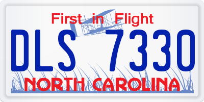 NC license plate DLS7330