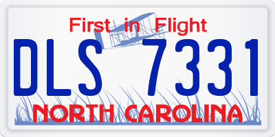 NC license plate DLS7331