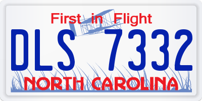 NC license plate DLS7332