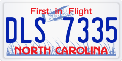 NC license plate DLS7335