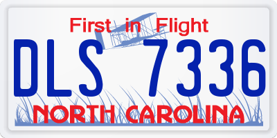 NC license plate DLS7336