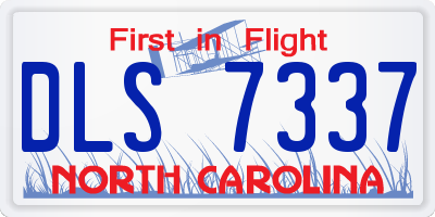 NC license plate DLS7337