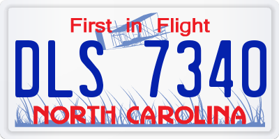 NC license plate DLS7340