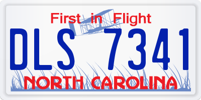 NC license plate DLS7341