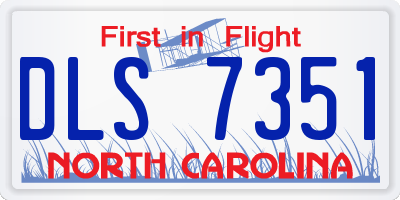 NC license plate DLS7351