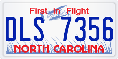 NC license plate DLS7356