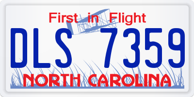 NC license plate DLS7359