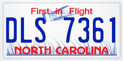 NC license plate DLS7361