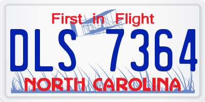 NC license plate DLS7364