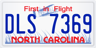 NC license plate DLS7369