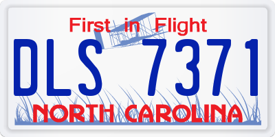 NC license plate DLS7371