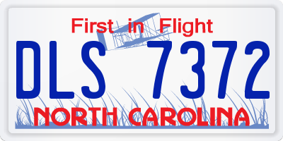 NC license plate DLS7372