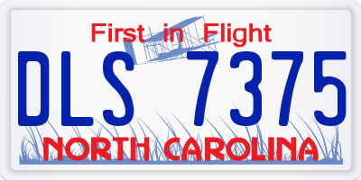NC license plate DLS7375