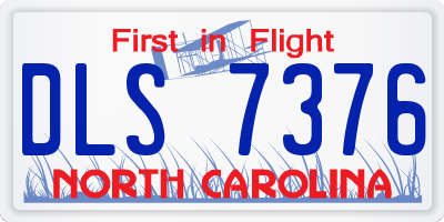 NC license plate DLS7376
