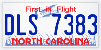 NC license plate DLS7383