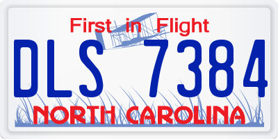 NC license plate DLS7384