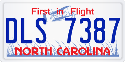 NC license plate DLS7387