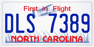 NC license plate DLS7389