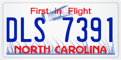NC license plate DLS7391