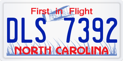 NC license plate DLS7392
