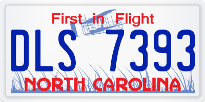 NC license plate DLS7393