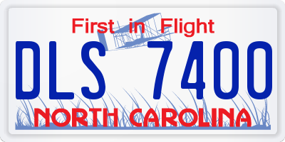 NC license plate DLS7400