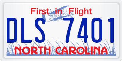 NC license plate DLS7401