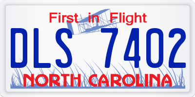 NC license plate DLS7402