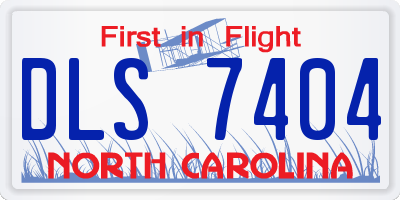 NC license plate DLS7404