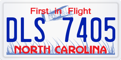 NC license plate DLS7405