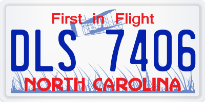 NC license plate DLS7406