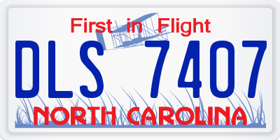 NC license plate DLS7407