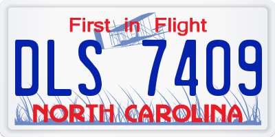 NC license plate DLS7409