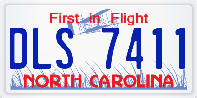 NC license plate DLS7411