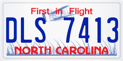 NC license plate DLS7413