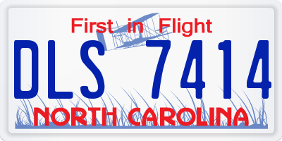 NC license plate DLS7414