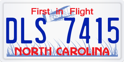 NC license plate DLS7415