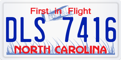 NC license plate DLS7416