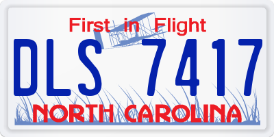 NC license plate DLS7417