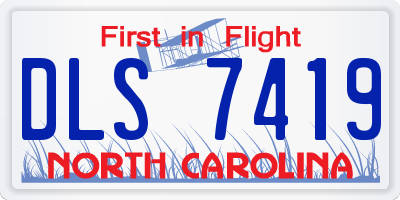 NC license plate DLS7419