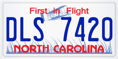NC license plate DLS7420