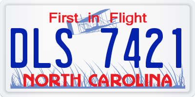 NC license plate DLS7421