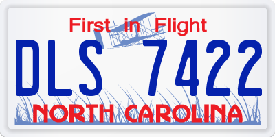 NC license plate DLS7422