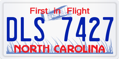 NC license plate DLS7427