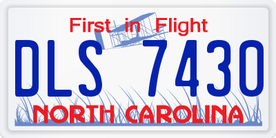 NC license plate DLS7430