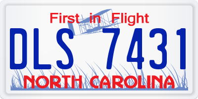 NC license plate DLS7431