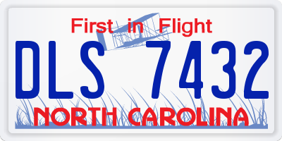 NC license plate DLS7432